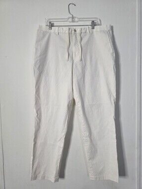 Uniqlo Men's Cream Drawstring Chinos Sz Xl